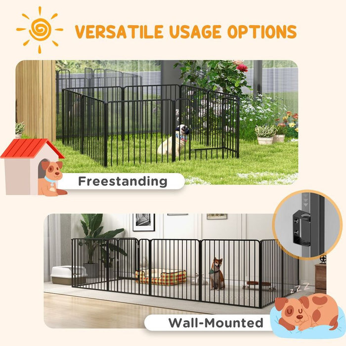 Premium Small/Medium Dog Playpen - 80cm Heavy-Duty 8 Panel Pet Fence