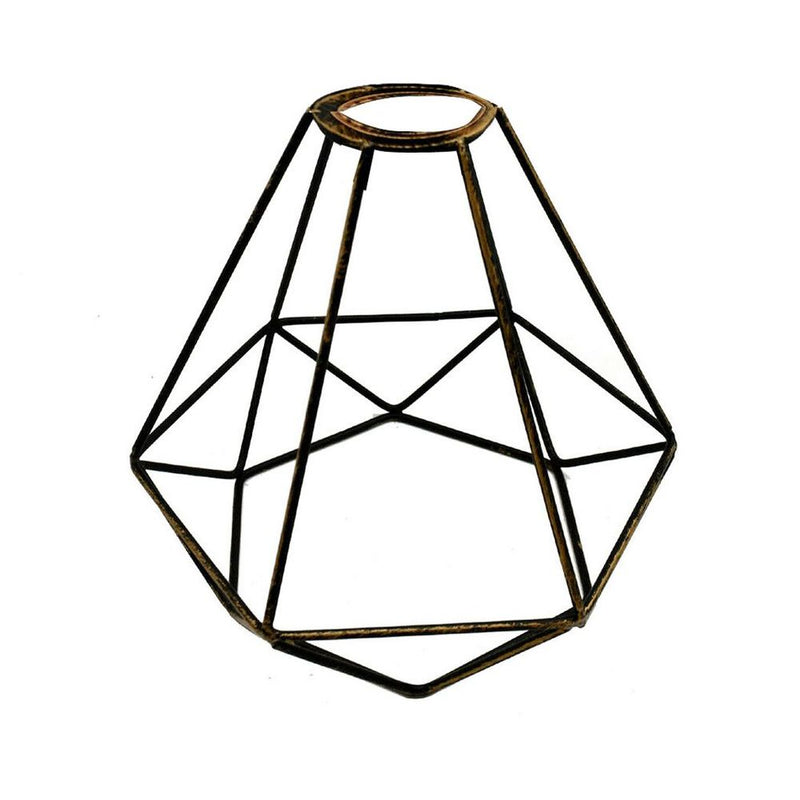 Vintage Brass Wire Cage - Easy Fit, Industrial Look - Heavy Lamp Cages - Adjustable Clamp - Screws Included - High Quality