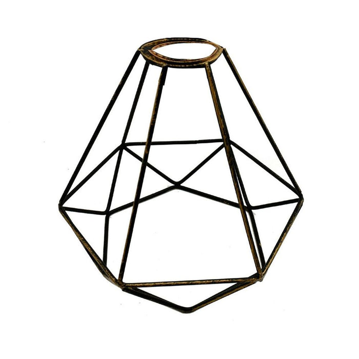 Vintage Brass Wire Cage - Easy Fit, Industrial Look - Heavy Lamp Cages - Adjustable Clamp - Screws Included - High Quality