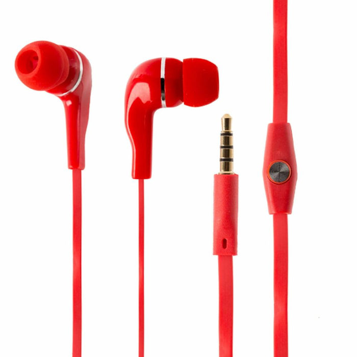 Sounds XS20 Music on the Move Earbuds with Slim Microphone with Mic, Red