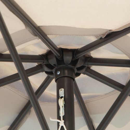 3m Parasol Patio Umbrella,Tilt and CrankLight Grey