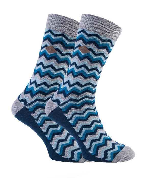 Farah 1920 - 2 Pairs Mens Zig Zag Socks