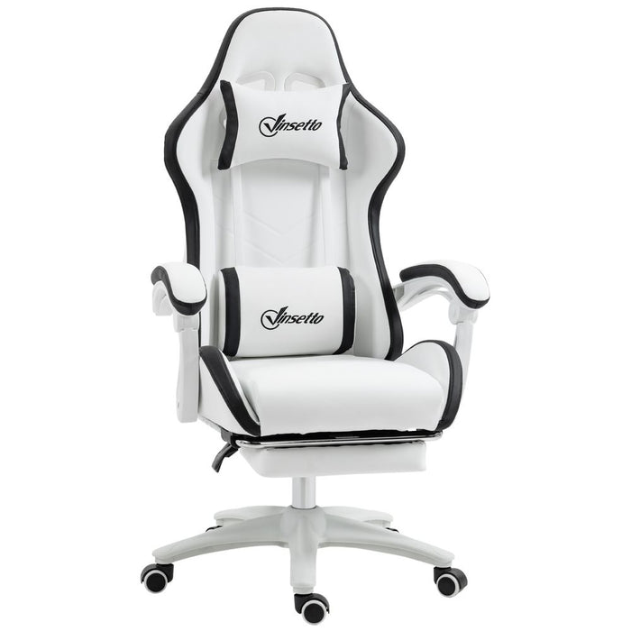 Vinsetto Racing Style Gaming Chair with Reclining Function Footrest, Black