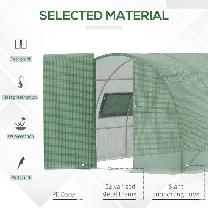 Walk-in Greenhouse: 4x3M, Poly Tunnel, Galvanised Steel, Door - Best Quality!