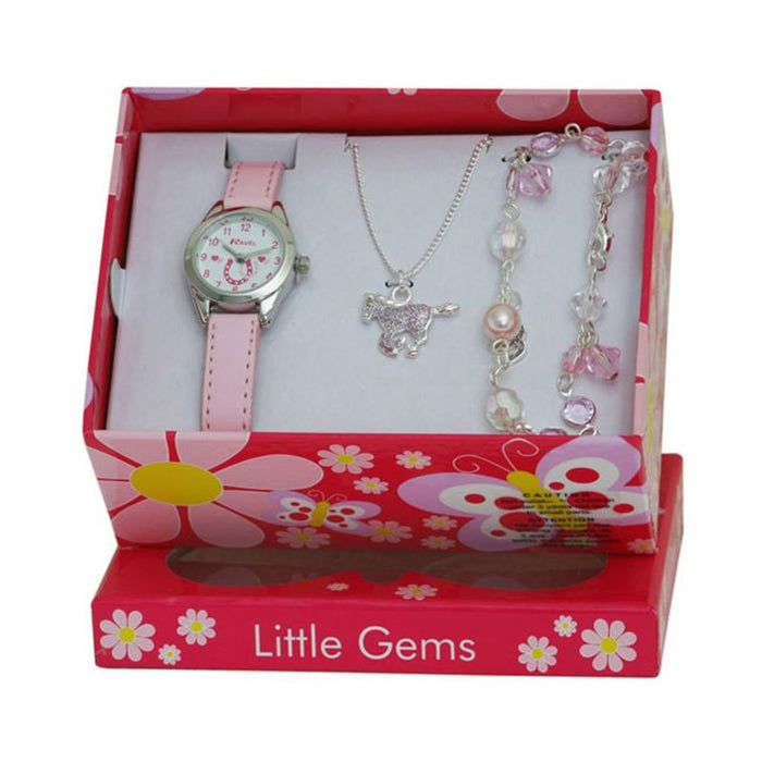 Ravel Little Gems Watch & Jewellery Set Pony R2213 - CLEARANCE NEEDS RE-BATTERY