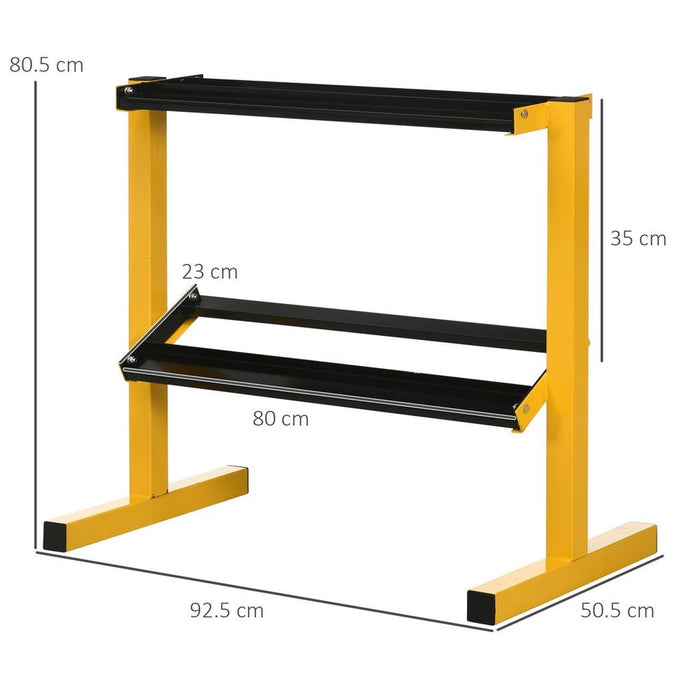 Premium Steel Dumbbell Rack - Organize and Store Weights - Holds 135kg per Shelf - Perfect for Home Gym