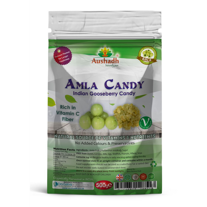 Amla Fruit Candy 500grm - High Quality, Immunity-Boosting, Antioxidant-Rich Indian Gooseberry - Revitalize & Rejuvenate