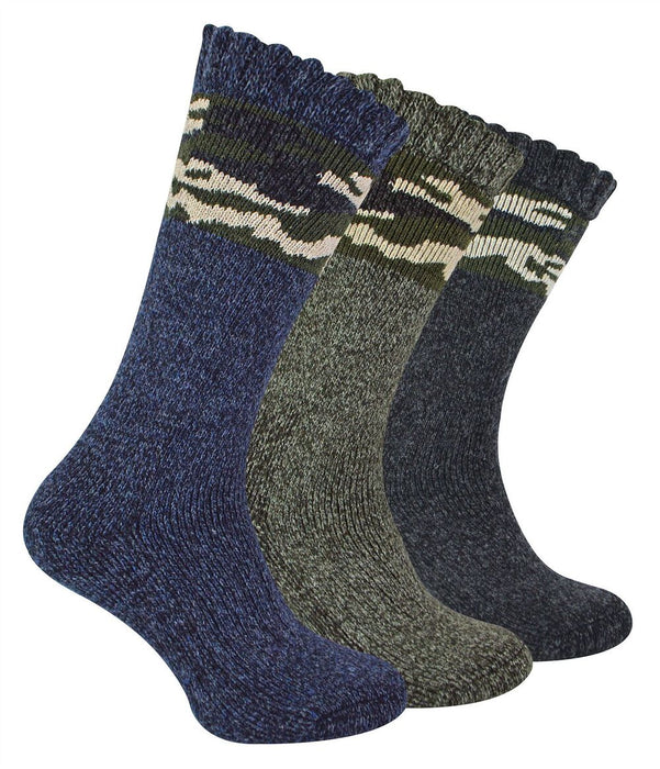 Men’s 3 Pack Thick Chunky Merino Wool Socks