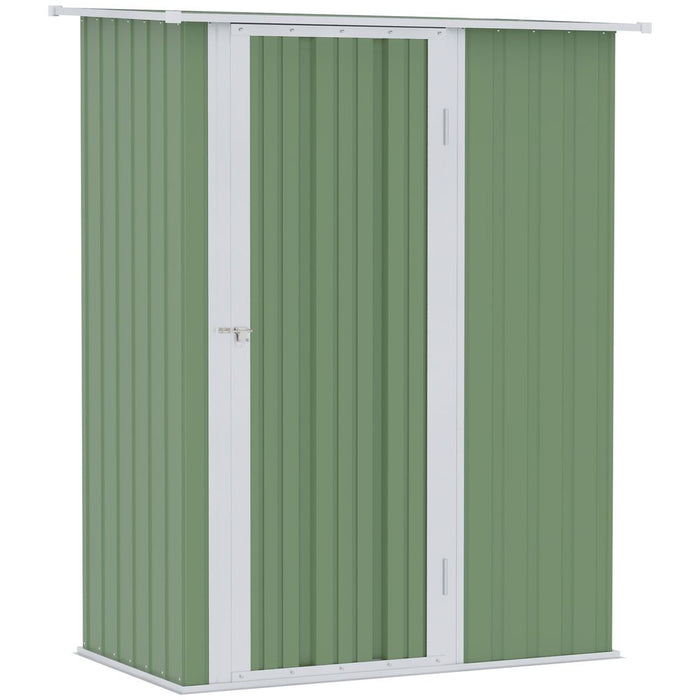 Durable Lockable Green Garden Storage Shed, 142x84x189cm