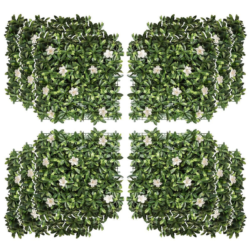 Premium Artificial Boxwood Panel | Realistic Faux Greenery for Garden, Balcony, and More | UV Resistant | 12PCS