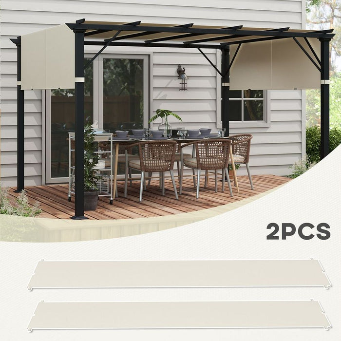 Outsunny Pergola Canopy Replacement - UV Protection, 4.9 x 1.2m, White