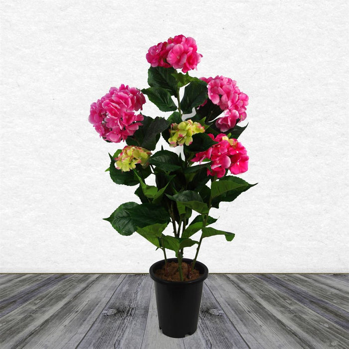 Pink Artificial Hydrangea Flower Plant - Lifelike & High-Quality - Perfect for Home Decor