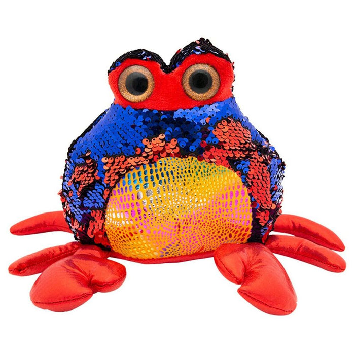 7" Glitzies Crab Magic Sequin Plush, Assorted Colours