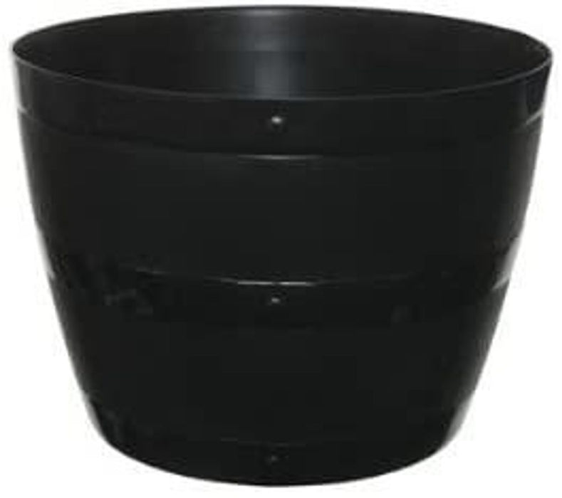 Whitefurze G0834BL 34cm Barrel Planter - Black