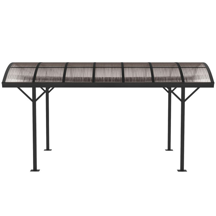 Premium 5x3m Hardtop Aluminum Gazebo Pergola | Brown | Polycarbonate Roof