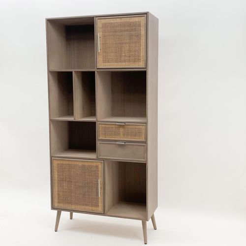 189CM WOODEN DISPLAY CABINET