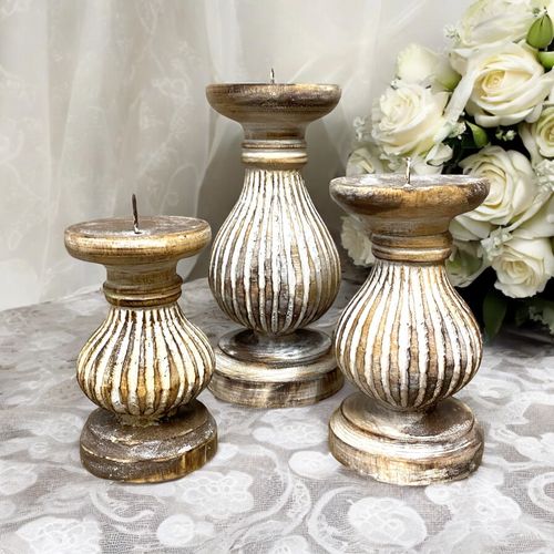 20/15/12CM SET 3 CANDLESTICKS