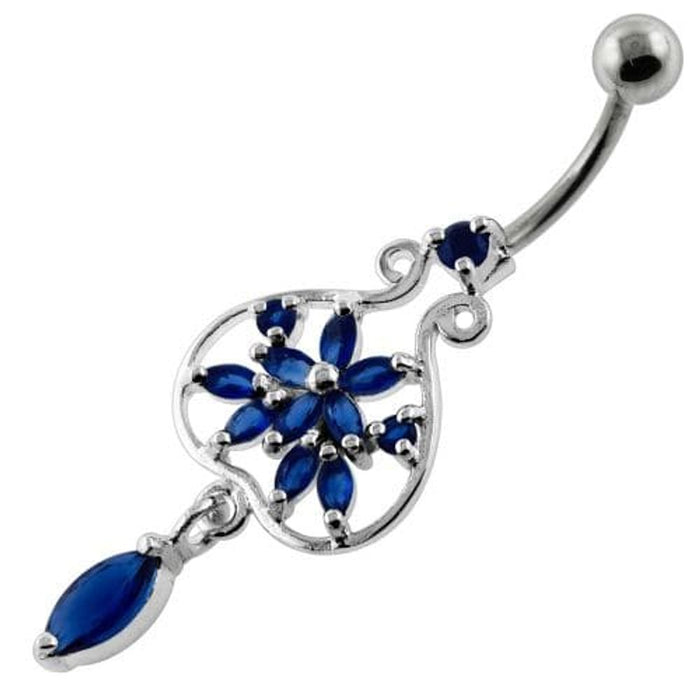 Flower in a open Pot Navel Belly Piercing