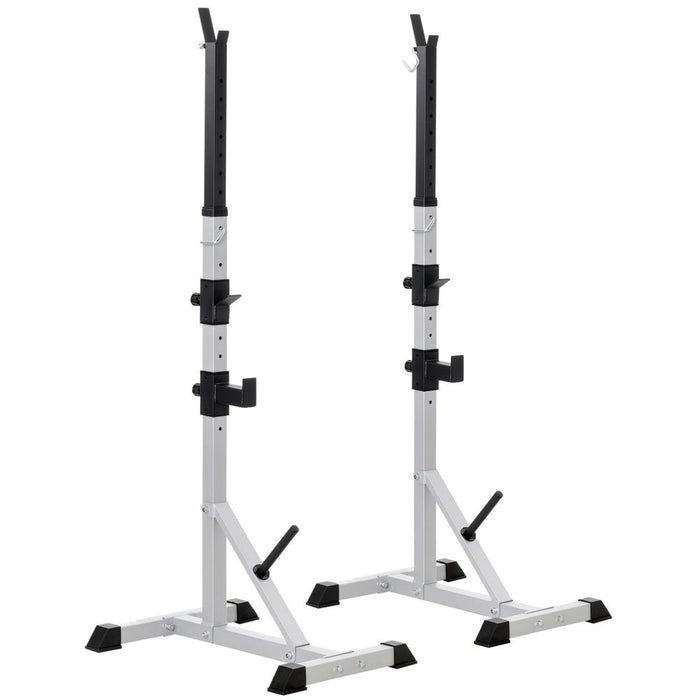 Premium Heavy-Duty Adjustable Barbell Squat Rack - 200kg Capacity - HOMCOM