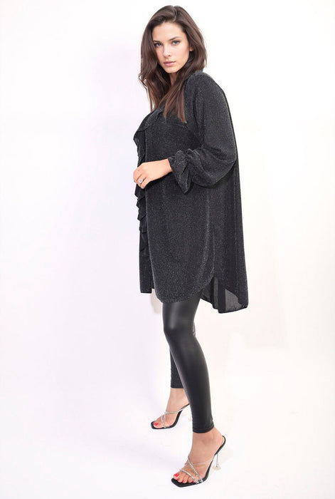 Premium Satin Ruffle Shirt Dress - Chic Style, Ultimate Comfort - Shop Now!