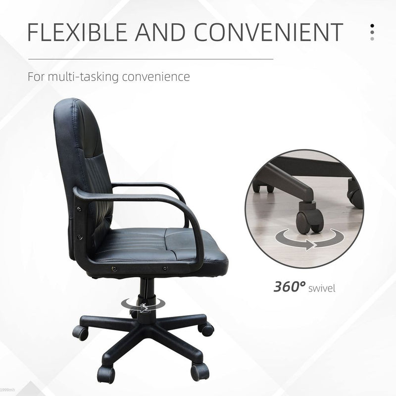 Luxurious Ergonomic Office Chair with Adjustable Height, Padded Seat, and 360° Swivel Base