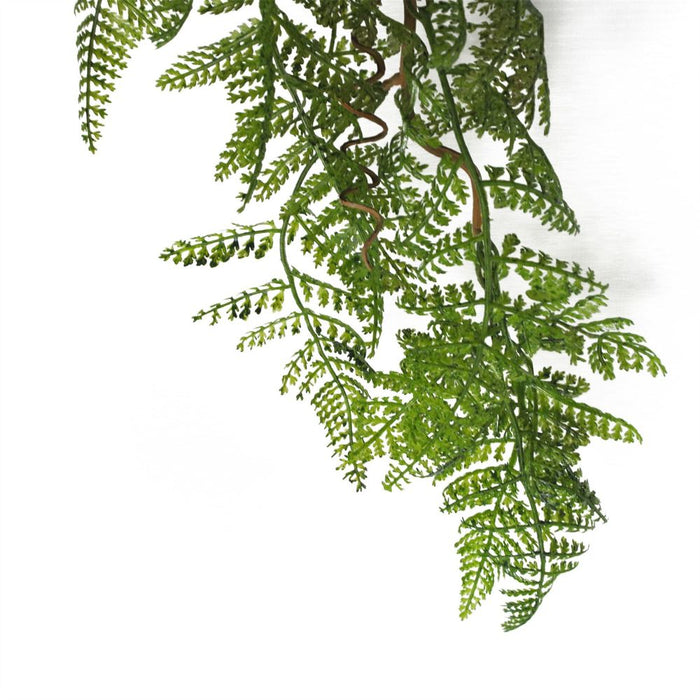 High-Quality 100cm Dark Green Artificial Hanging Fern - Pack of 6