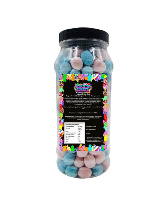 Bubblegum Bon Bons Retro Sweets Jar - Gift-Worthy Flavored Candy