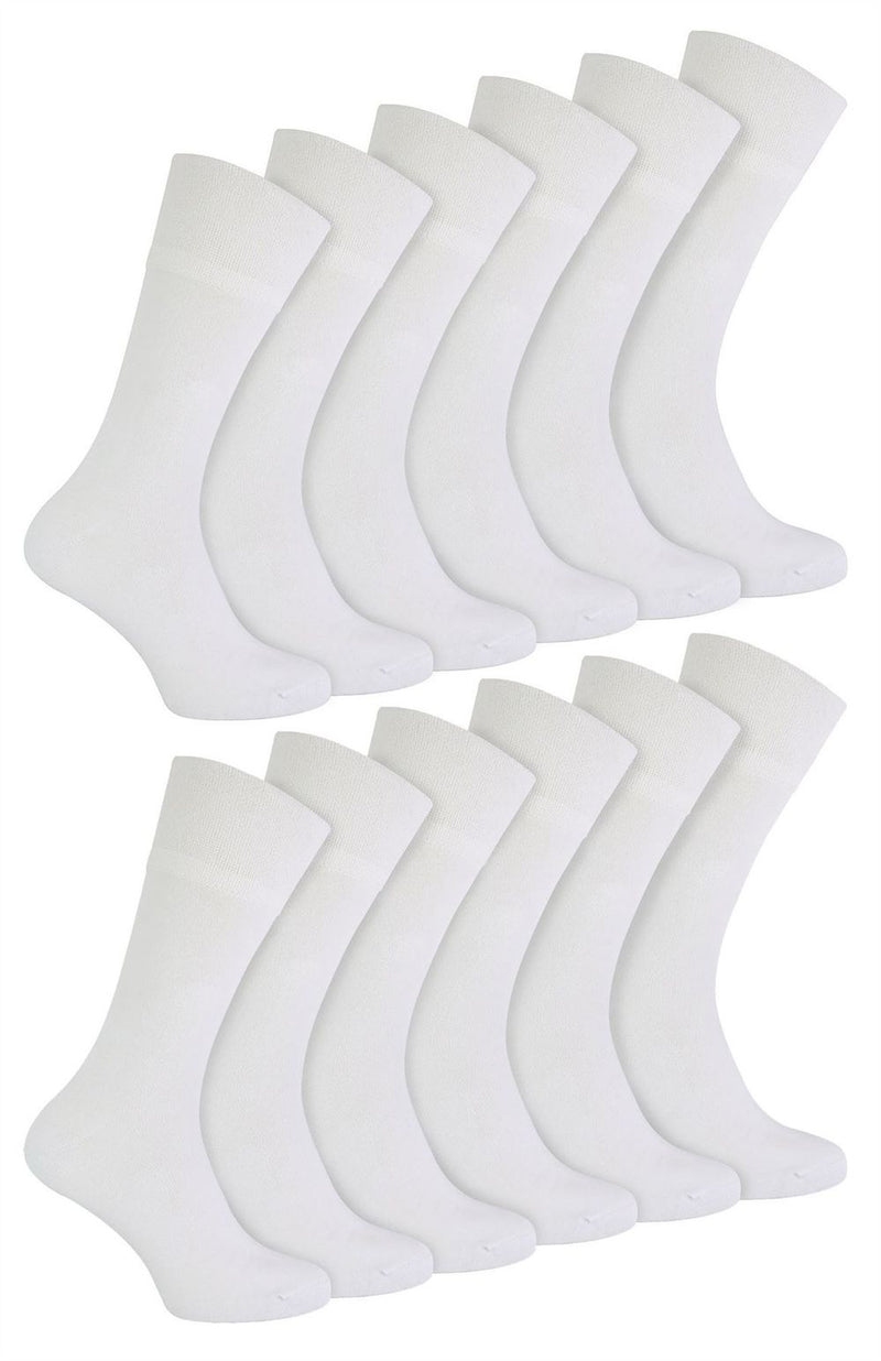 IOMI Footnurse - Mens 12 Pair Bamboo Non Elastic Socks