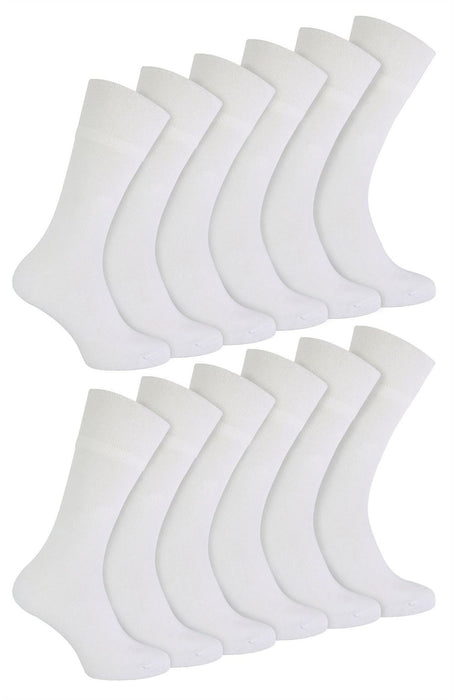 IOMI Footnurse - Mens 12 Pair Bamboo Non Elastic Socks