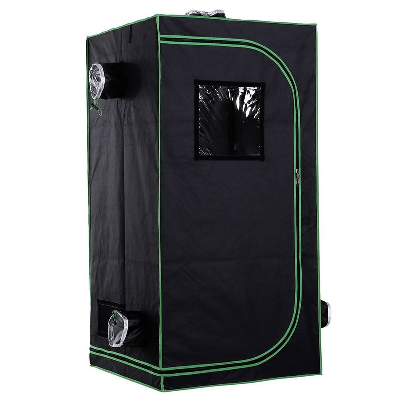 Outsunny Mylar Hydroponic Grow Tent w/ Floor Tray for Indoor Plant 80x80x160cm