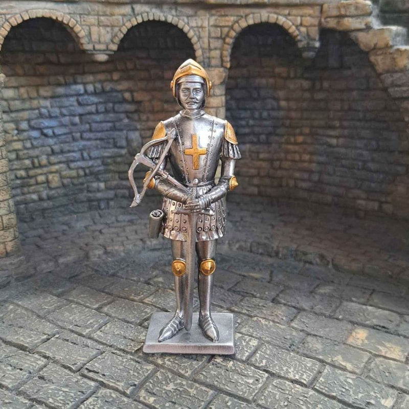 Knight With Crossbow (hand-cast statue sculpture) 11cm Height