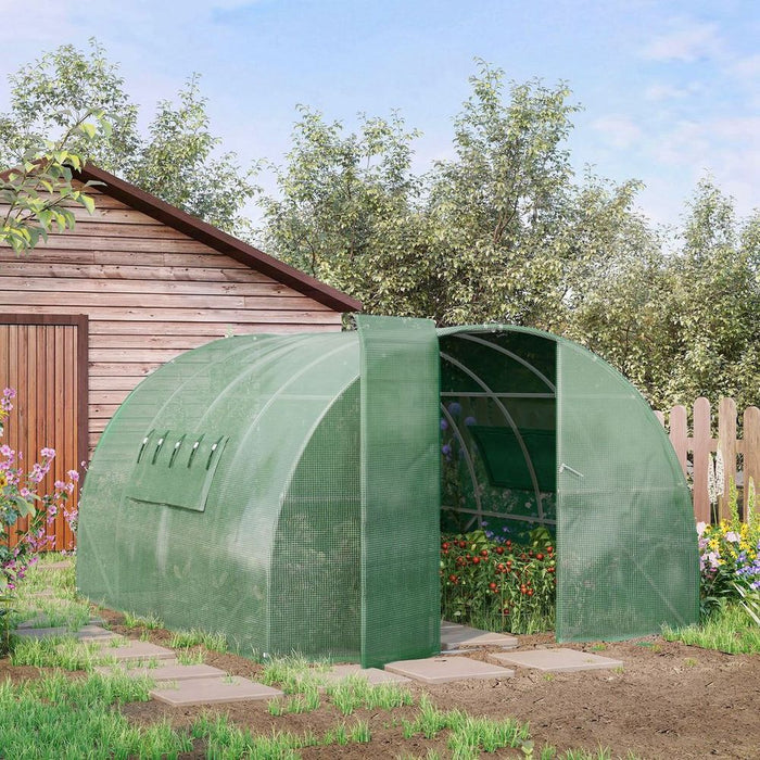 Walk-in Greenhouse: 4x3M, Poly Tunnel, Galvanised Steel, Door - Best Quality!