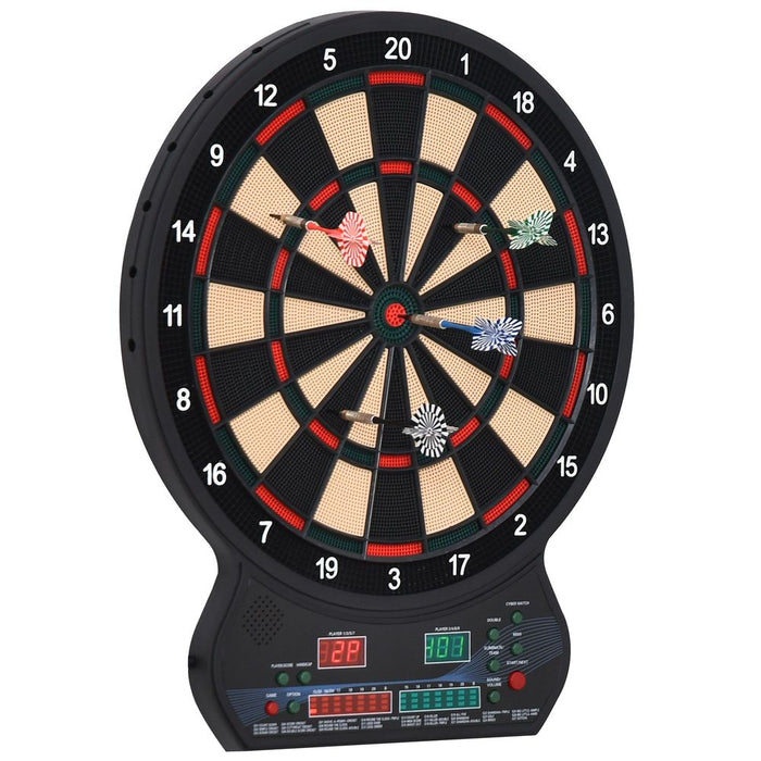 Elec Dartboard LED Digi Score 27 Games w/ 12 Soft Darts-Ready-to-Play-Multi Game-Fun for Home & Office