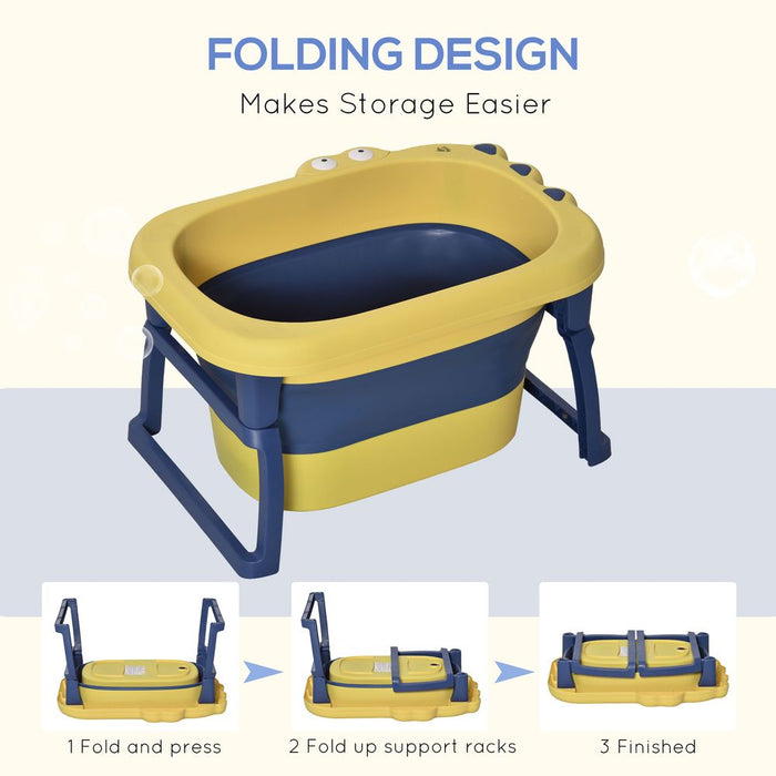 Foldable Baby Bathtub for Newborns - Yellow