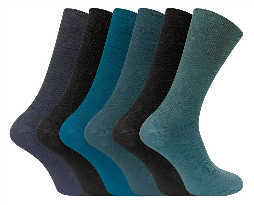 Ultimate Comfort 100% Cotton Socks - Non Elastic, 6 Pairs