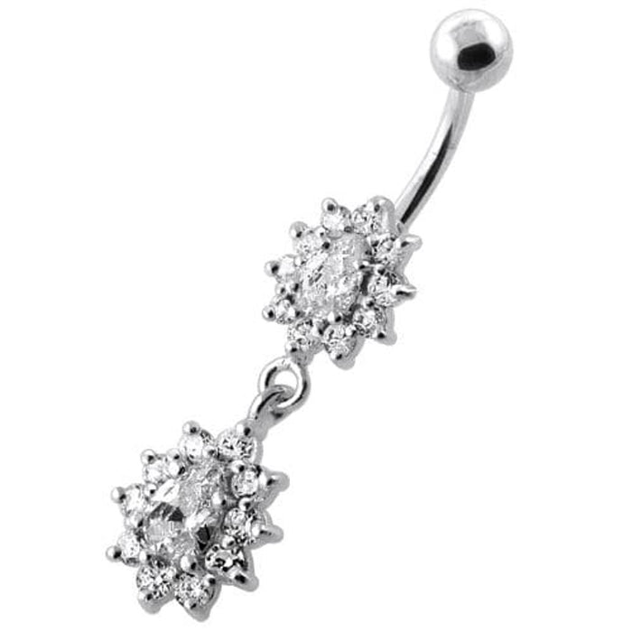 Fancy Jeweled cute belly button piercing