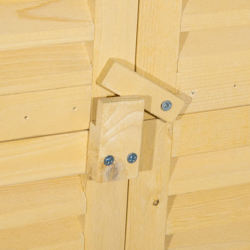 87 x 47 x 160cm Wooden Garden Storage Shed w/ Asphalt Roof, Natural