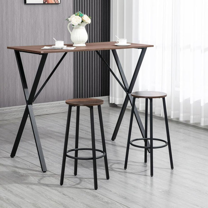 High-Quality, Industrial-Style Bar Stools Set of 2 - Perfect for Kitchen & Dining Room