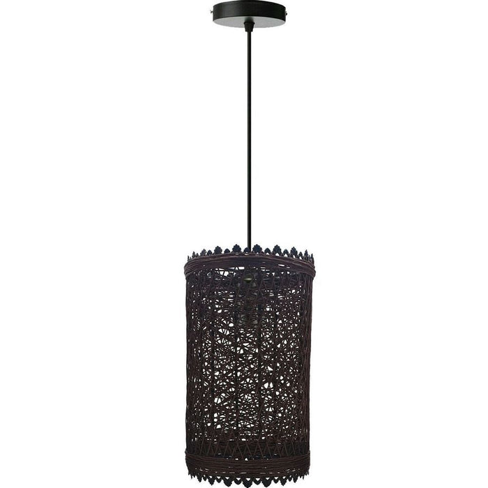 Vintage Wicker Rattan Pendant Light - Handmade, Adjustable, E27 Base - Perfect for Living Room, Dining Room, Cafe, Bar