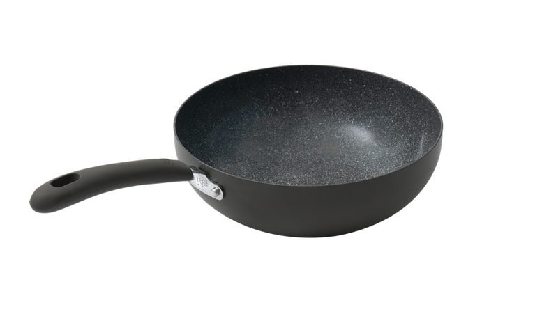 High-quality Durastone Grey 28cm Wok - Non-stick & with Lid