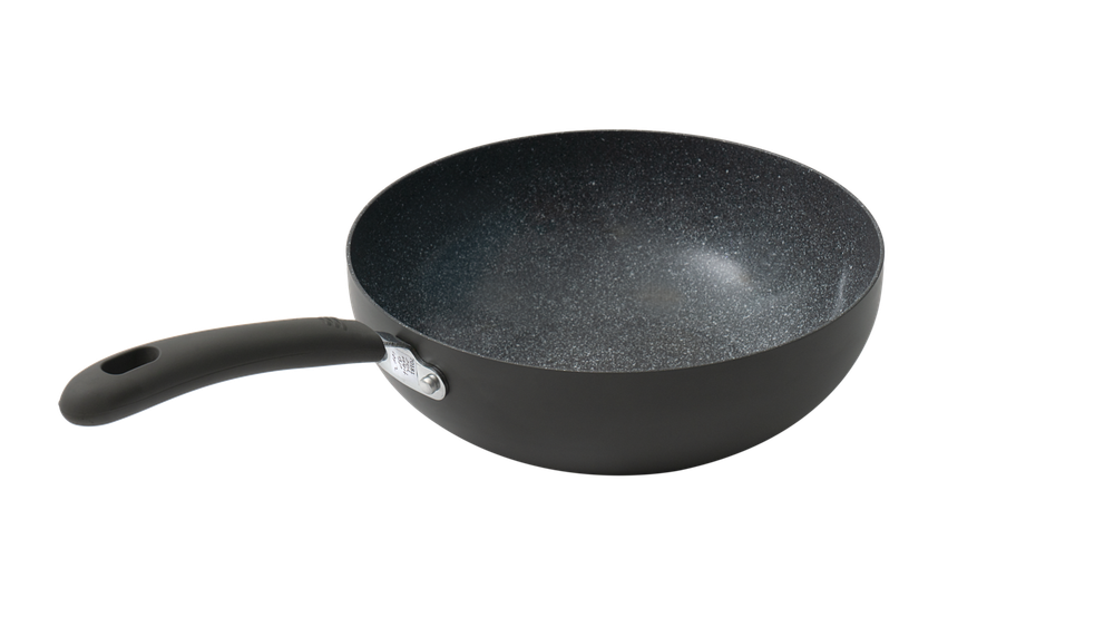 High-quality Durastone Grey 28cm Wok - Non-stick & with Lid