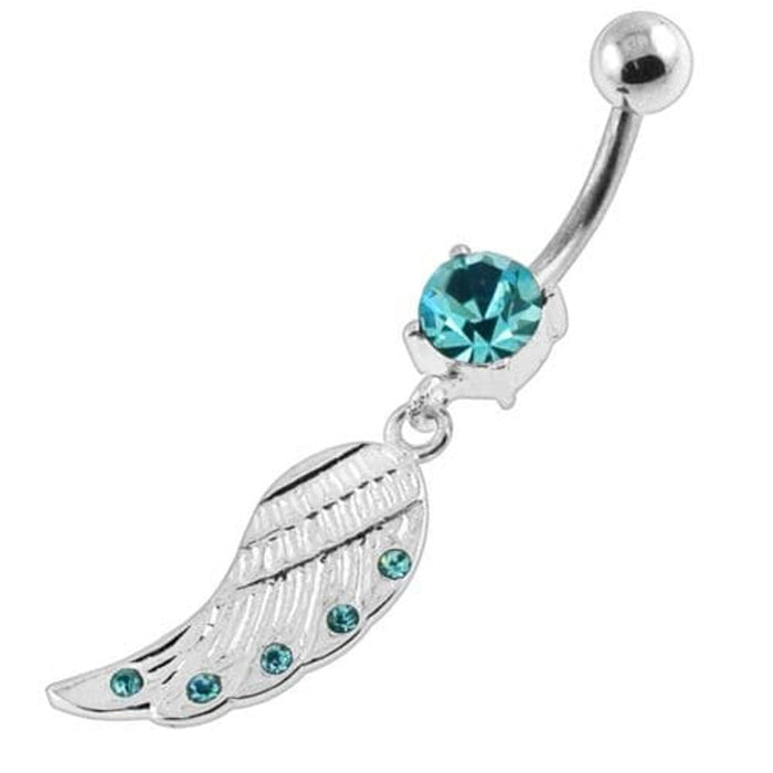 Jeweled Wings Belly Button Piercing