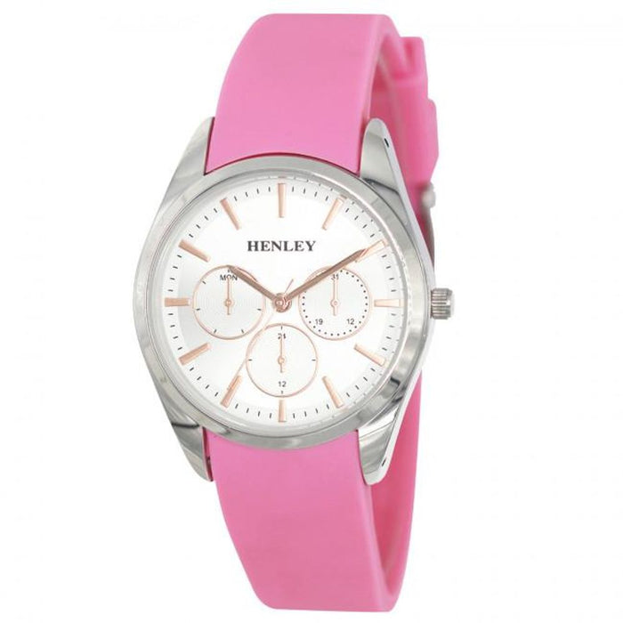 Henley Ladies Sports Silver Dial Rubber Strap Watch H06175 Available Multiple Colour