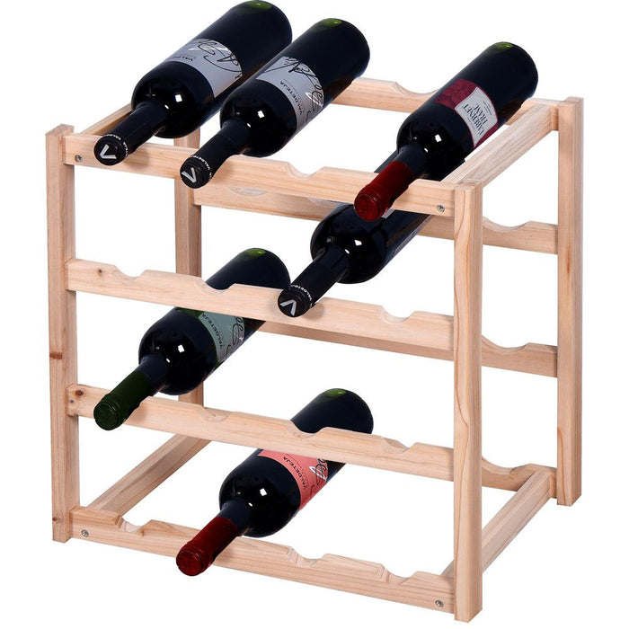 Knight 4 Tier Natural Colour  Wooden Wine Rack