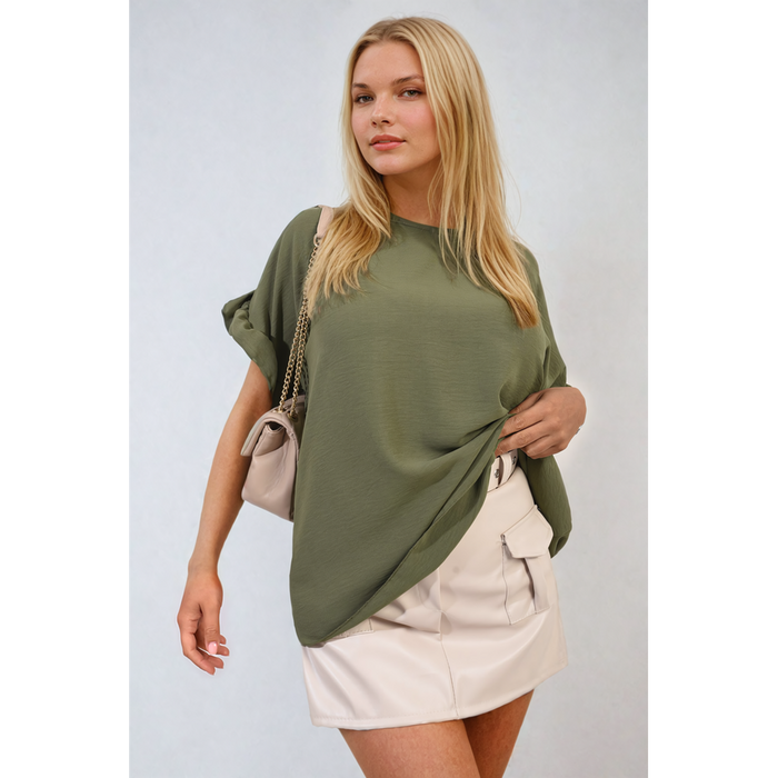 Playful Elegance: Alexandra Frill Sleeve Top - High-quality, versatile and stylish. Elevate your outfit today!