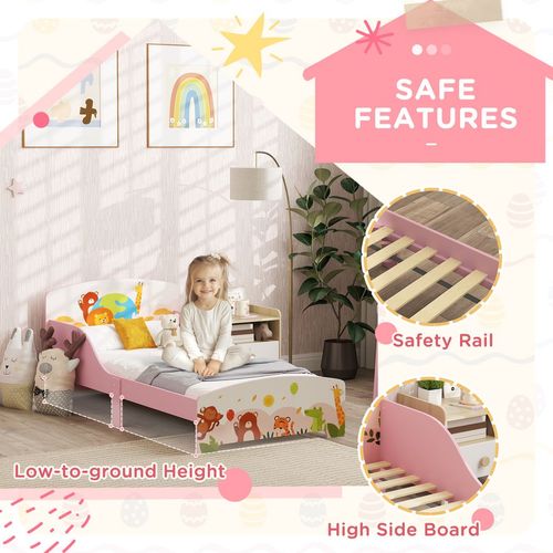 AIYAPLAY Toddler Bed, Cute Animal-Themed Kids Bed Frame, 143 x 77 x 60cm