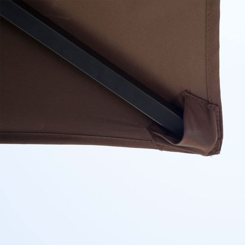 Outsunny 8ft Double-Tier Gazebo Grill Canopy Tent Shelter-Coffee