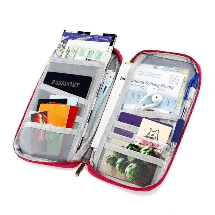 Secure and Stylish Zip-Up Travel Document and Passport Holders, Choose Your Colour