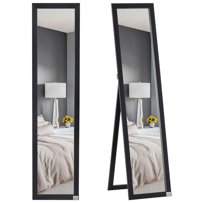 Ultimate Reflections: HOMCOM Full Length Mirror, Stand or Mount, Black