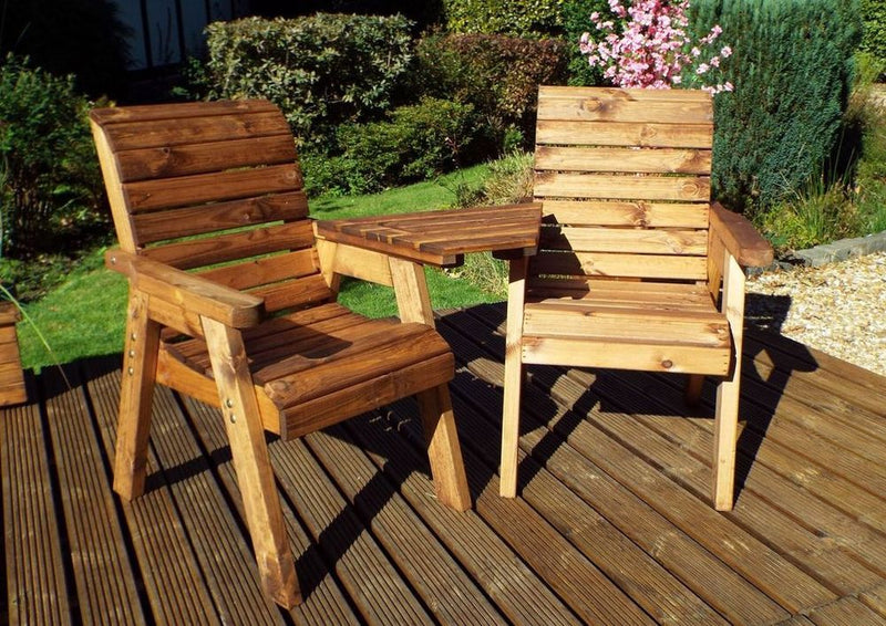 Premium UK-Made Twin Companion Set - Angled/Straight Design, FSC Sourced, Water Repellent - 10 Yr Guarantee